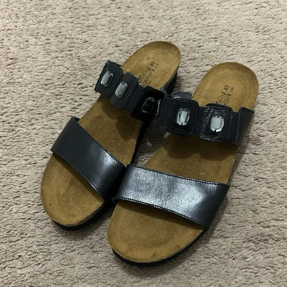 Naot Ashley Sandals Size 41 (US 10) Black